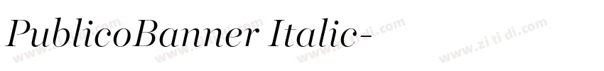 PublicoBanner Italic字体转换